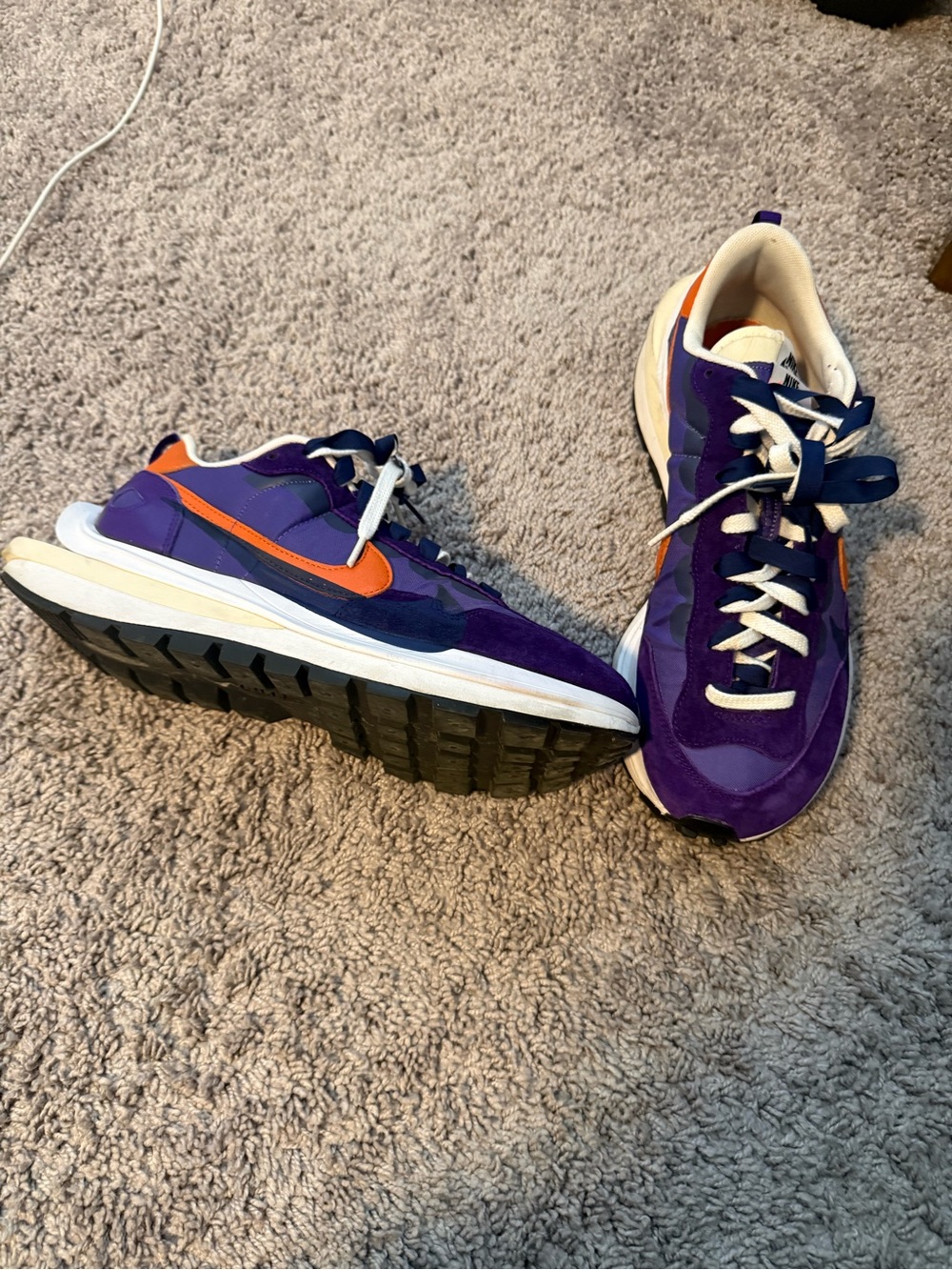Nike Purple and Orange Retro Runner Sneakers